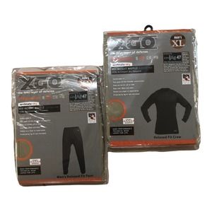 L Set XGO Mid-weight Tech Waffle Phase 2 Thermal Long sleeve Shirt & Pants Large